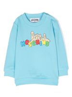 Moschino Kids sweat en coton à logo imprimé - Bleu - thumbnail