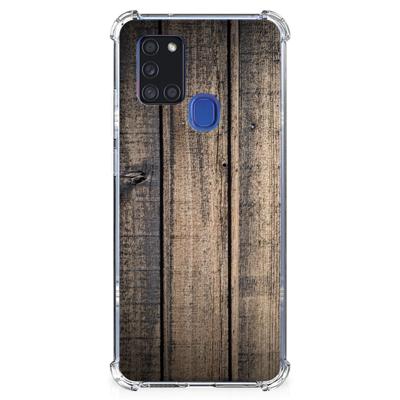 Samsung Galaxy A21s Stevig Telefoonhoesje Steigerhout Samsung Galaxy A21s Stevig Telefoonhoesje Steigerhout