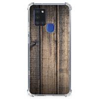 Samsung Galaxy A21s Stevig Telefoonhoesje Steigerhout