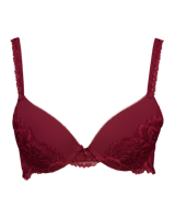 Low rise plunge Padded BH - Rood