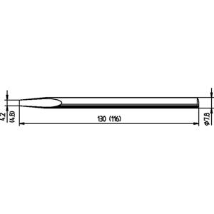 Ersa 082KD Soldeerpunt Beitelvorm, Ersadur Grootte soldeerpunt 4.8 mm Inhoud: 1 stuk(s)