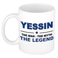 Yessin The man, The myth the legend cadeau koffie mok / thee beker 300 ml