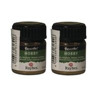 2x Gouden acrylverf/allesverf potjes 15 ml hobby/knutselen