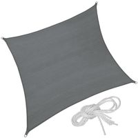 tectake - Vierkant zonneluifel van polyethyleen -grijs 540 x 540 cm - 403894 - thumbnail