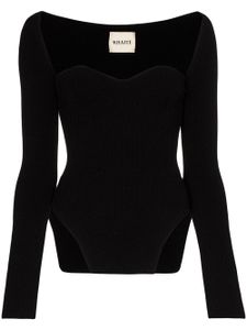 KHAITE top nervuré Maddy - Noir