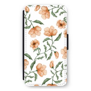 Peachy flowers: iPhone 12 mini Flip Hoesje