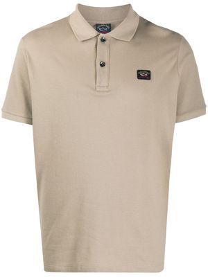 Paul & Shark polo à patch logo - Tons neutres