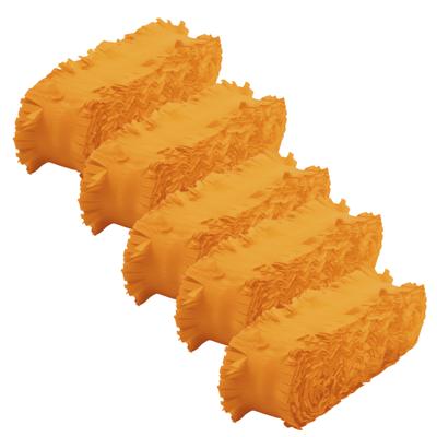 Crepe papier feest slingers/guirlande - 5x - 6 meter - oranje - feestversiering - uni kleuren Crepe papier feest slingers/guirlande - 5x - 6 meter - oranje - feestversiering - uni kleuren