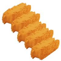 Crepe papier feest slingers/guirlande - 5x - 6 meter - oranje - feestversiering - uni kleuren