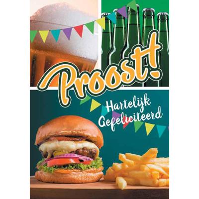 Wenskaarten Gefeliciteerd pak a 10 stuks