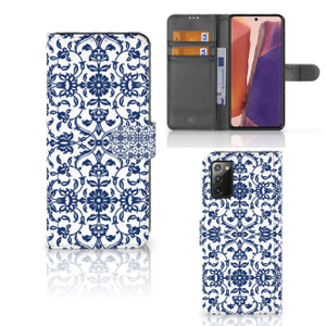 Samsung Galaxy Note 20 Hoesje Flower Blue