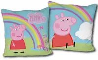 Peppa Pig regenboog sierkussen 40X40 cm - thumbnail