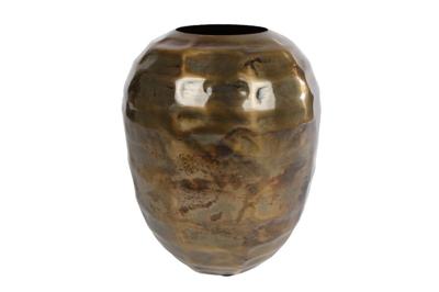 Vaas Daphne L antiek goud metaal 20x20x24cm