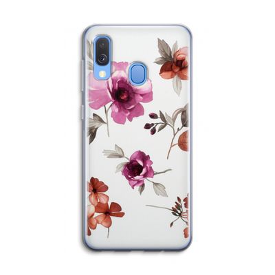 Geschilderde bloemen: Samsung Galaxy A40 Transparant Hoesje