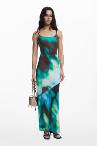 Tie-Dye jurk met bandjes - GREEN - S