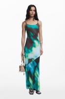 Tie-Dye jurk met bandjes - GREEN - S