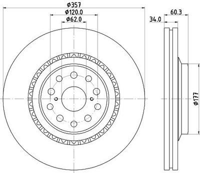 Remschijf Gecoat 55243PRO 8DD355116921