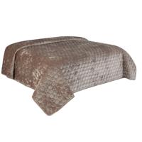 Unique Living Bedsprei Amiens - taupe - 170 x 220 cm - katoen/polyester - luxe motief Unique Living Bedsprei Amiens - taupe - 170 x 220 cm - katoen/polyester - luxe motief