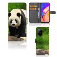 OPPO Reno5 Z | A94 5G | Telefoonhoesje | Met pasjeshouder | Panda