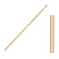 Drinkrietjes van kraft papier - bruin - 50x stuks - 20 x 0.5 cm - wegwerp