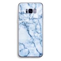 Blauw marmer: Samsung Galaxy S8 Plus Transparant Hoesje - thumbnail
