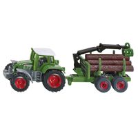 Siku 1645 tractor met bosaanhangwagen 1:72 Siku 1645 tractor met bosaanhangwagen 1:72