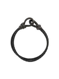 Nialaya Jewelry bracelet en cuir - Noir