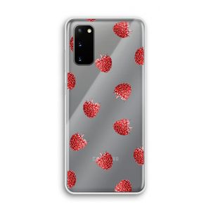 Framboosjes: Samsung Galaxy S20 Transparant Hoesje