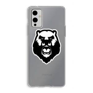 Angry Bear (white): OnePlus 9 Transparant Hoesje