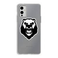 Angry Bear (white): OnePlus 9 Transparant Hoesje