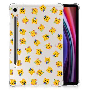 Hippe Hoes voor Samsung Galaxy Tab S9 Katten Emojis