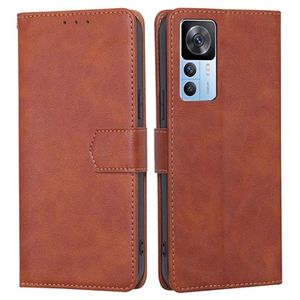 Xiaomi 12T/12T Pro Portemonnee Hoesje met Standaard - Bruin