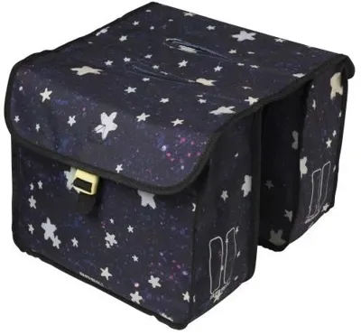 Dubbele fietstas Basil Stardust voor kinderfiets 20 liter - Nightshade