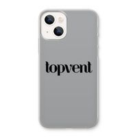 Topvent Grijs Zwart: iPhone 13 mini Transparant Hoesje