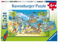 Ravensburger puzzel 2x24 stukjes avontureneiland - thumbnail