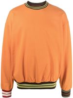 Jacquemus sweat Le Lasso à bords rayés - Orange