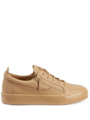 Giuseppe Zanotti baskets zippées Frankie en cuir - Tons neutres