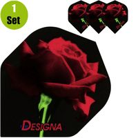 Designa Dartflights - Red Rose - thumbnail