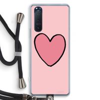 Hartje: Sony Xperia 5 II Transparant Hoesje met koord