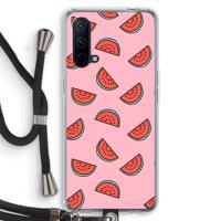Watermeloen: OnePlus Nord CE 5G Transparant Hoesje met koord - thumbnail