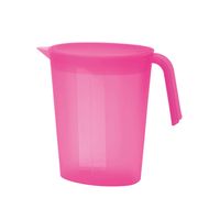 Juypal Maatbeker - fuchsia roze - 1,75 liter - kunststof - L22 x H20 cm - met deksel - Maatbekers