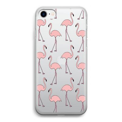 Anything Flamingoes: iPhone SE 2020 Transparant Hoesje