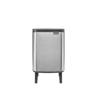 Brabantia Bo Hi Afvalemmer - 7 liter - kunststof binnenemmer - matt steel fingerprint proof 227189