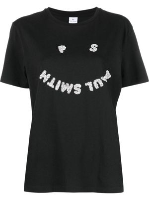 PS Paul Smith t-shirt en coton biologique à manches courtes - Noir