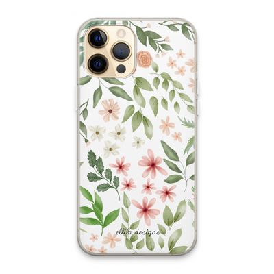 Botanical sweet flower heaven: iPhone 13 Pro Max Transparant Hoesje