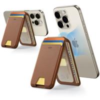 Classic Magnetic Wallet Stand for 5 cards - Caramel Brown