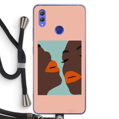 Orange lips: Honor Note 10 Transparant Hoesje met koord