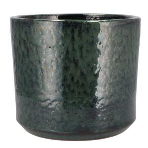 DK Design Bloempot model Green Glaze - groen - D23 x H26 cm - glanzend - Plantenpotten