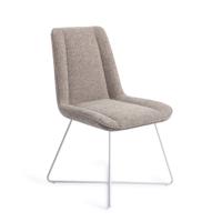 Jesper Home Eetkamerstoel 'Umedo' Cross White, kleur Grainy Greige