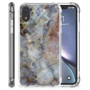 Apple iPhone Xr Anti-Shock Hoesje Marmer Grijs